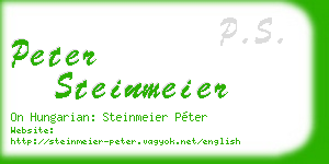 peter steinmeier business card